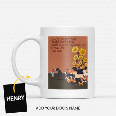 Custom Dog Mug - Personalized Once Upon A Time Gift For Dad - White Mug